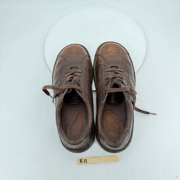 Dr Martens Men Size 9 Brown Leather Low Lace Up Air Cushioned Sole Shoes - Picture 9 of 12